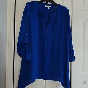 Chaus Royal Blue Tunic Top